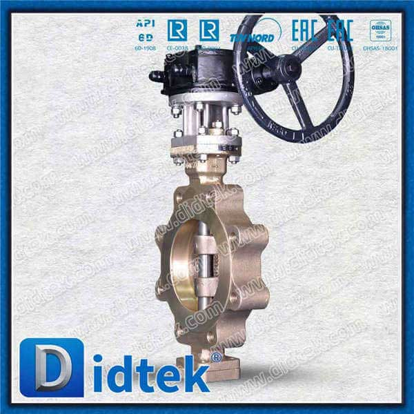 Uns c95800 ghế kim loại ba offset lug butterfly vavle