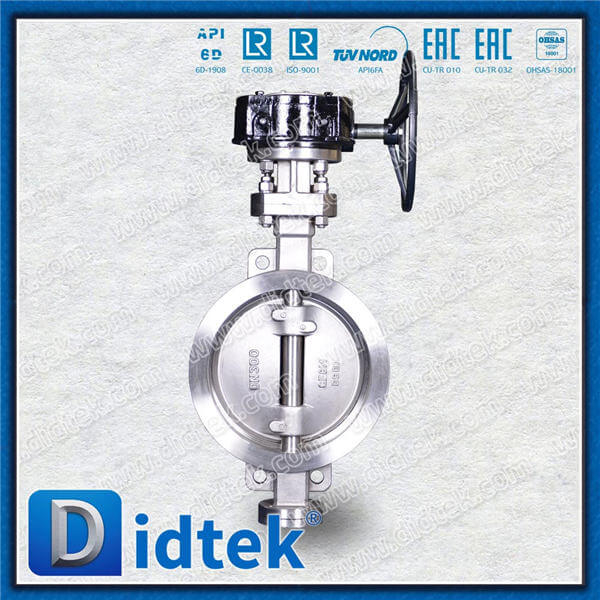 Van bướm wafer bù đắp ba bánh răng DN300 CF8M