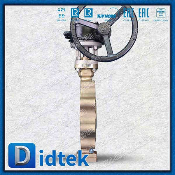 Uns c95800 ghế kim loại ba offset lug butterfly vavle