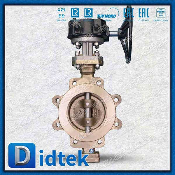 Uns c95800 ghế kim loại ba offset lug butterfly vavle