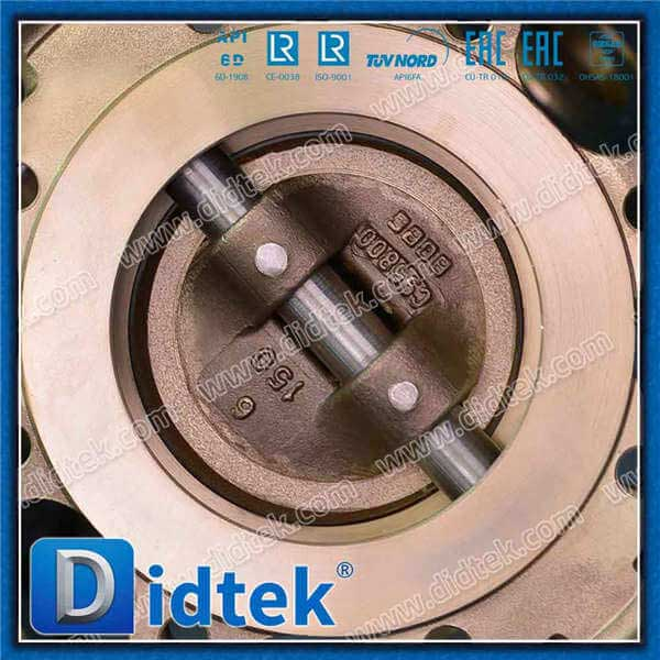 Uns c95800 ghế kim loại ba offset lug butterfly vavle