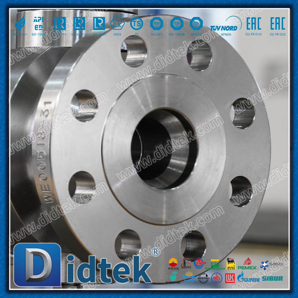 Didtek Necking Double-Direction Lip Hợp kim đặc biệt Inconel 825 Van bi Trunnion