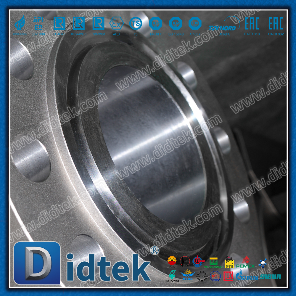  Didtek Flange Full Bore Thép rèn áp suất cao A105 Van bi gắn trên trục 