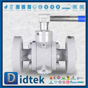 Van bi Trunnion tay cầm ba chiều áp suất cao lỗ khoan nhỏ