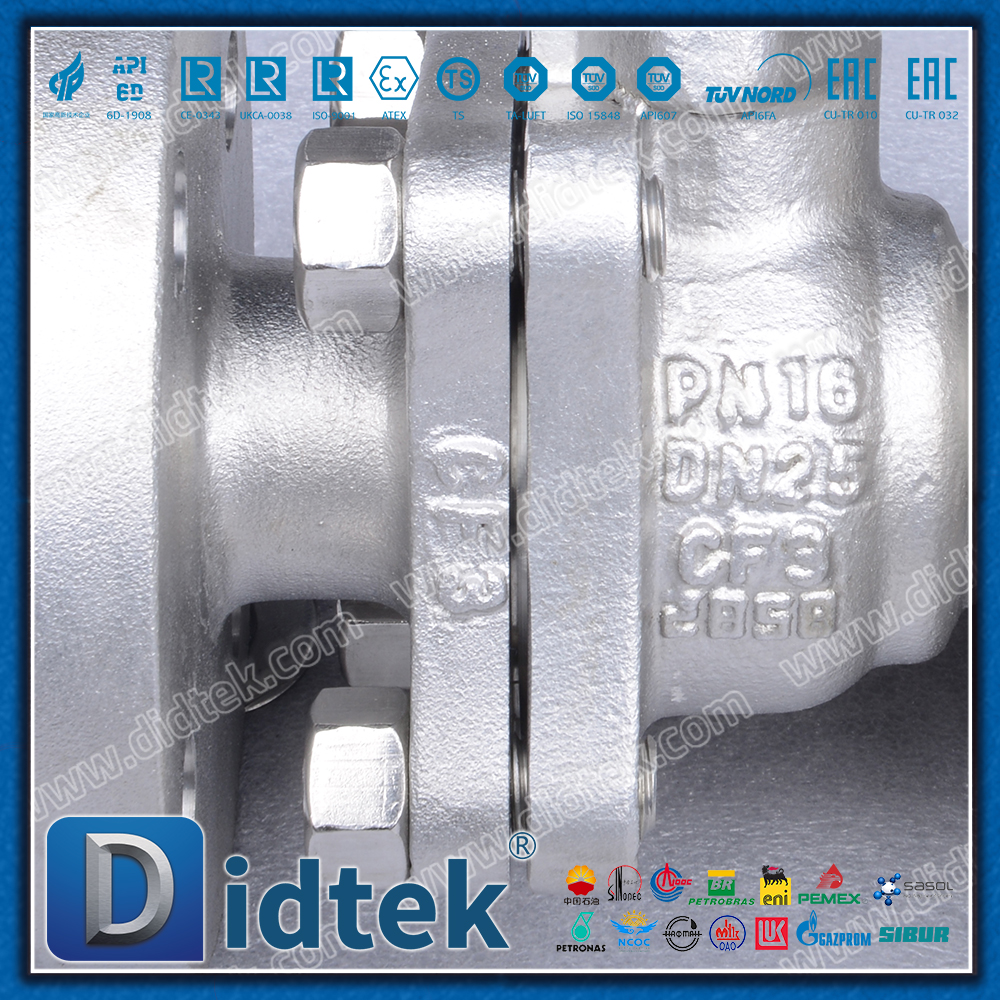DIN/EN Van bi nổi bằng kim loại bằng thép không gỉ có thân chống thổi ra ngoài