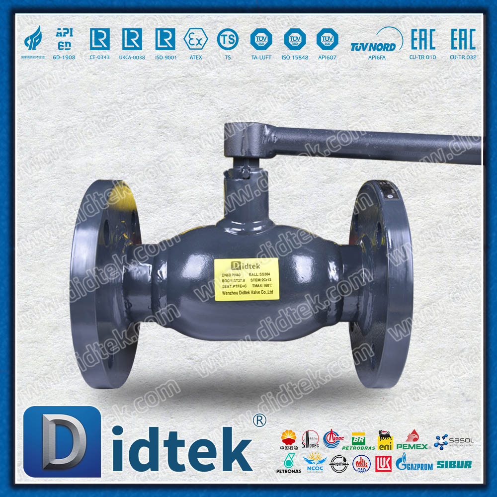 SS304 thép không gỉ PTFE con dấu mềm ST37.8 Van bi hàn hoàn toàn