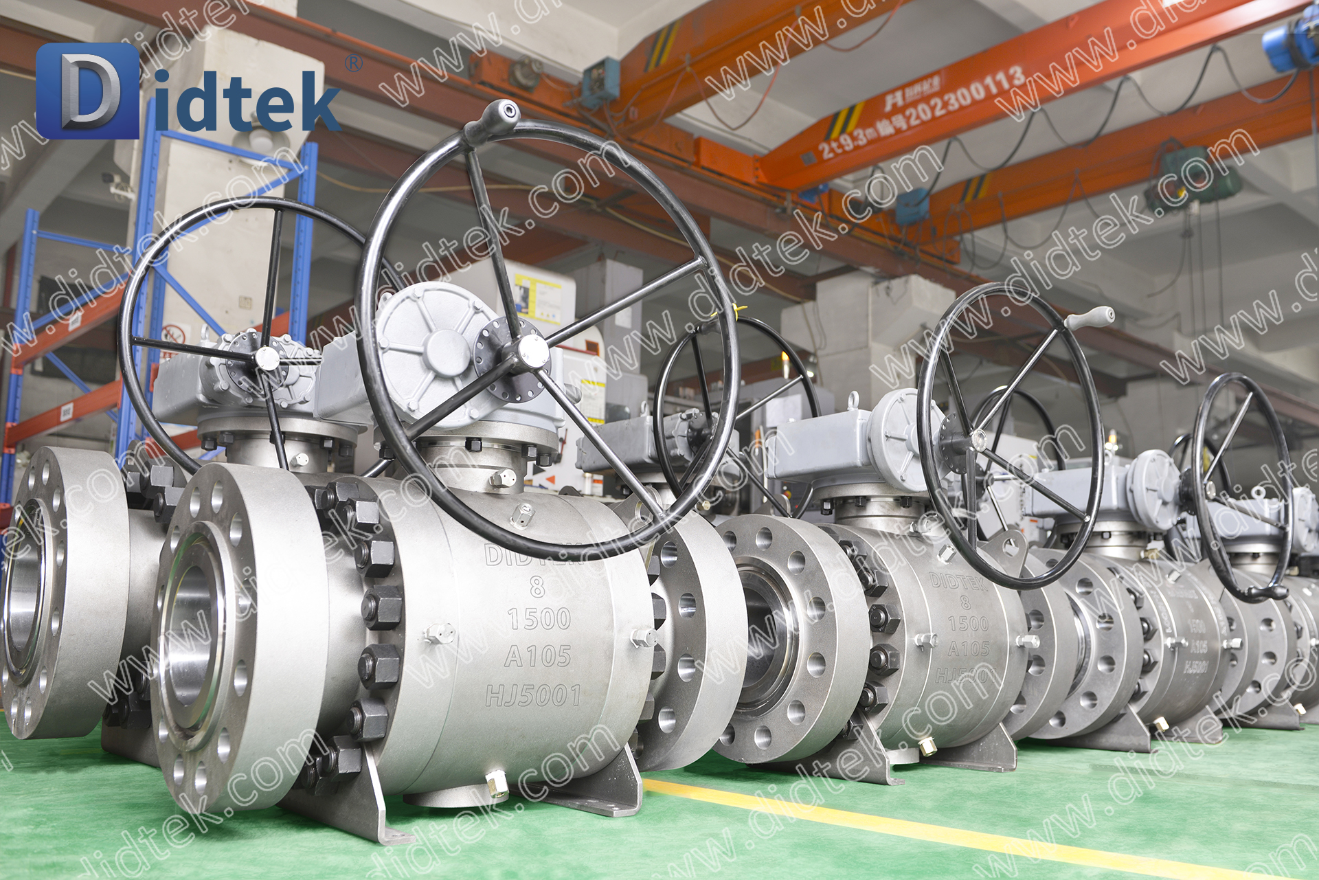 Didtek Flange Full Bore Th&eacute;p r&egrave;n &aacute;p suất cao A105 Van bi gắn tr&ecirc;n trục 