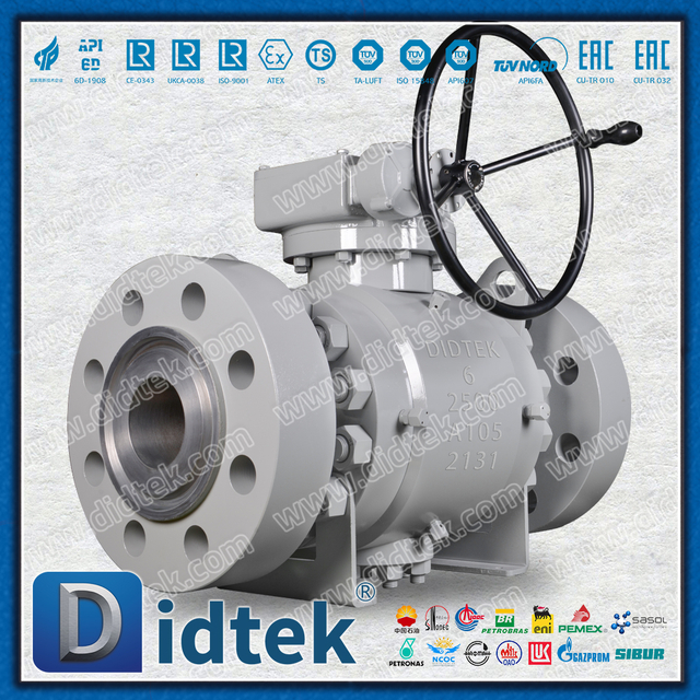 Didtek Mặt bích 6 inch 2500LB Van bi DBB Trunnion rèn