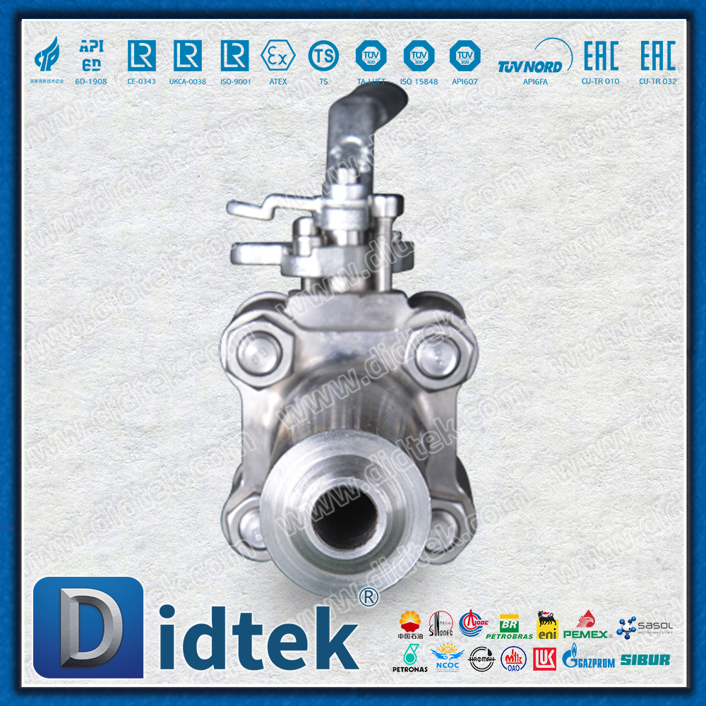 Kết nối mở rộng 3 mảnh F304 Van thép rèn có thiết bị khóa
