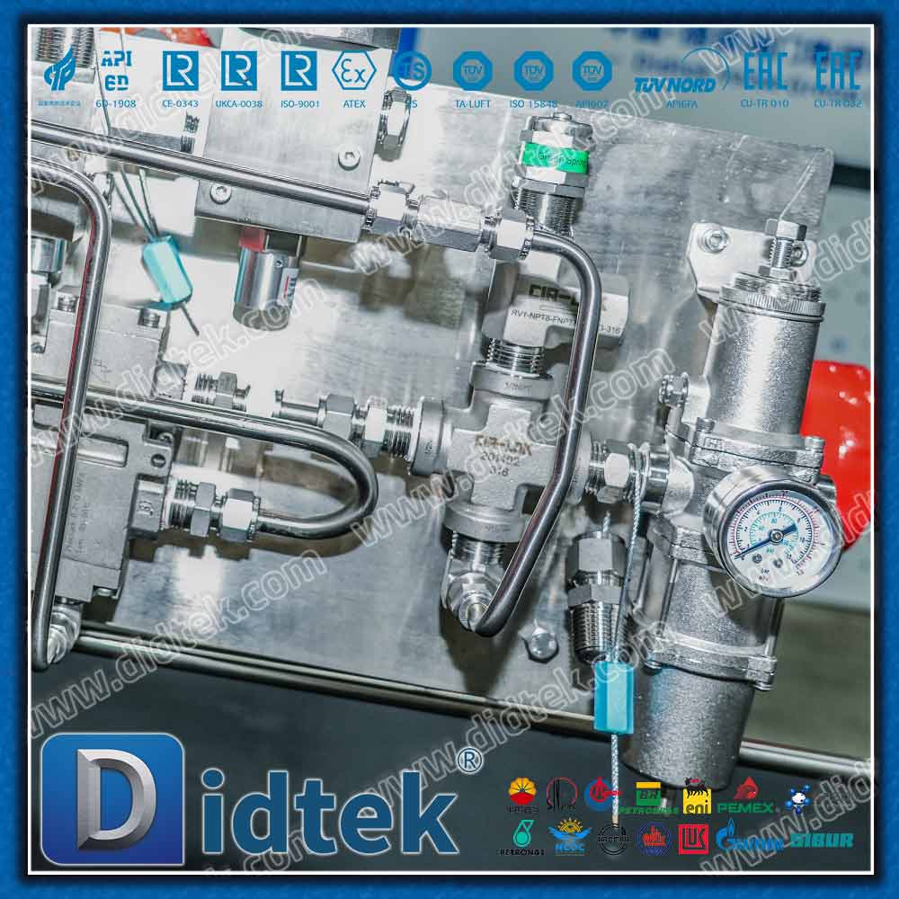 Van bi Trunnion bằng khí nén đơn bằng khí nén kỹ thuật hàng hải C95800