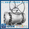  Didtek Flange Full Bore Thép rèn áp suất cao A105 Van bi gắn trên trục 