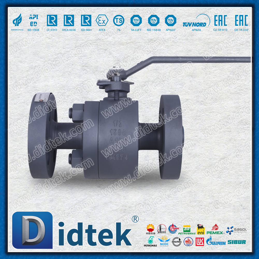 A105 1500LB Bảo vệ chống ăn mòn phốt phát áp suất cao Van bi nổi bằng kim loại 