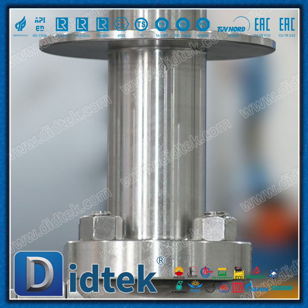 Didtek F316 Bằng tay bằng thép không gỉ Vận hành Van bi đông lạnh mặt bích