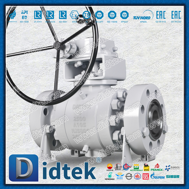 RTJ 2500LB Con dấu PEEK áp suất cao Van bi Trunnion bằng thép rèn