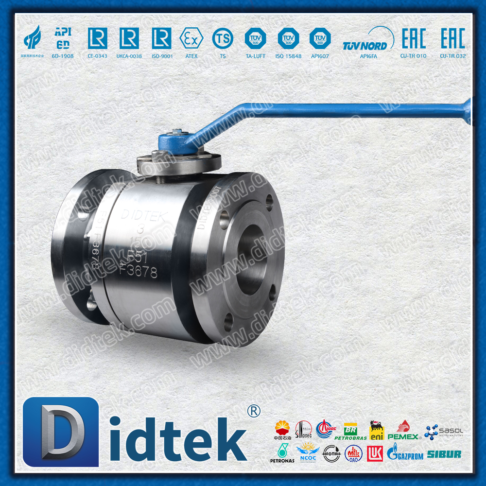 F51 Bộ truyền động khí nén đôi bằng thép không gỉ đôi bằng kim loại ngồi bằng kim loại Van bi nổi