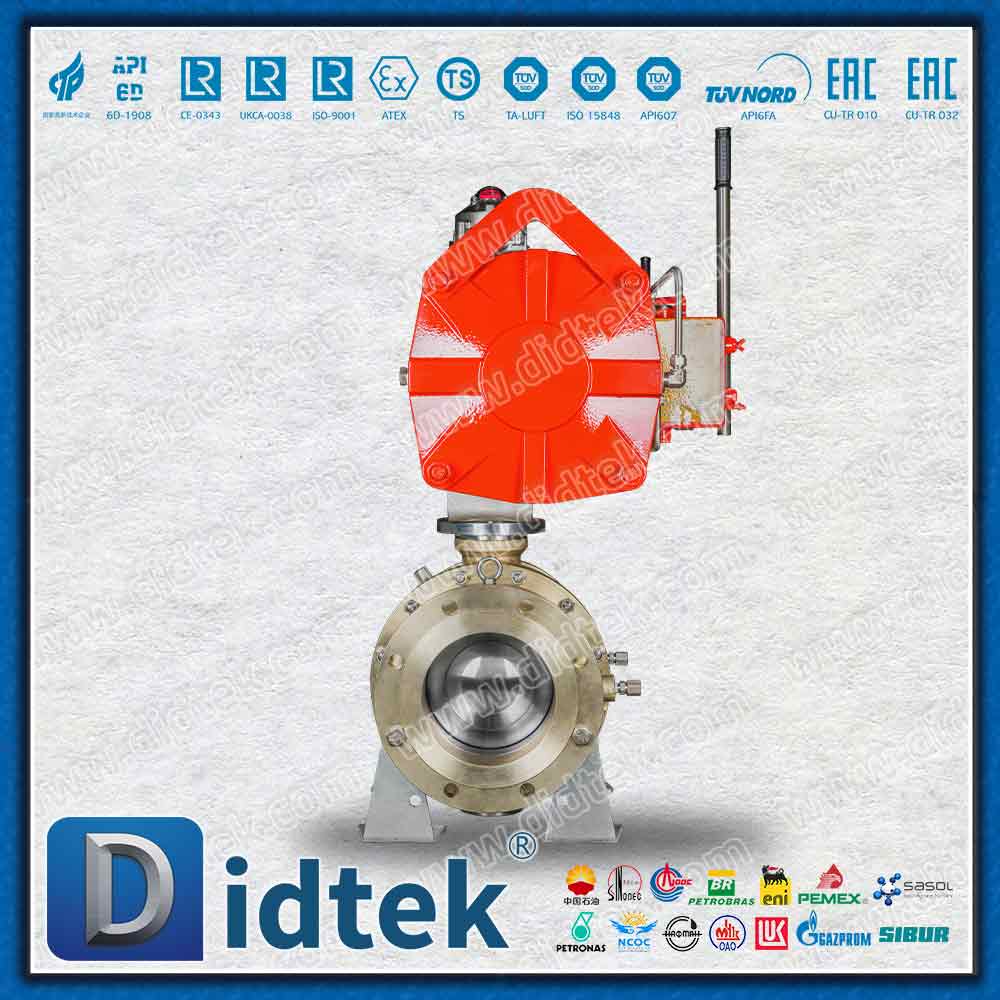 Van bi Trunnion bằng khí nén đơn bằng khí nén kỹ thuật hàng hải C95800