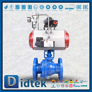 Hoạt động đơn lẻ với Van bi điều khiển bằng khí nén hồi xuân có gắn ISO 