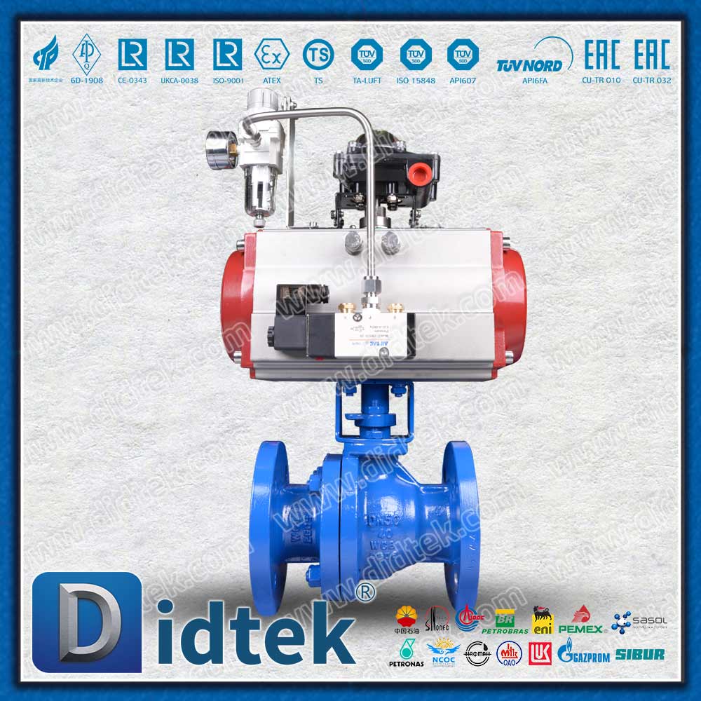 Hoạt động đơn lẻ với Van bi điều khiển bằng khí nén hồi xuân có gắn ISO 