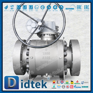  Didtek Flange Full Bore Thép rèn áp suất cao A105 Van bi gắn trên trục 