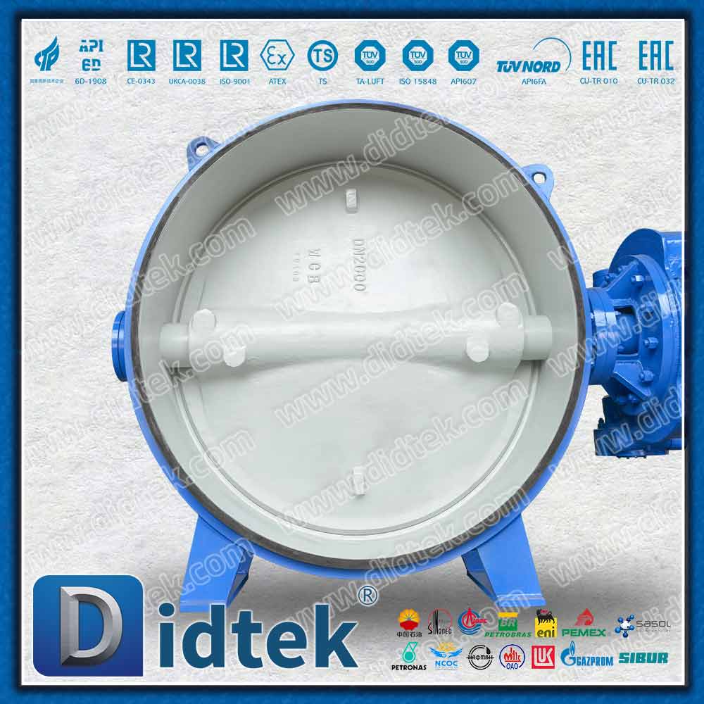 DN2000 Van bướm bù đắp ba chiều DIN wafer cỡ lớn