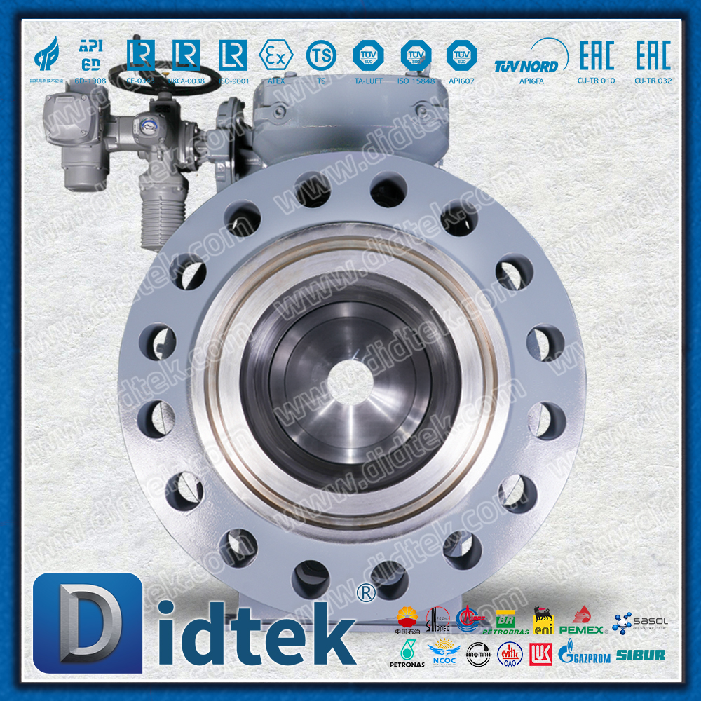 Van bi điện Auma gắn trên Trunnion của ESD Marine Engineering cho khí áp suất cao