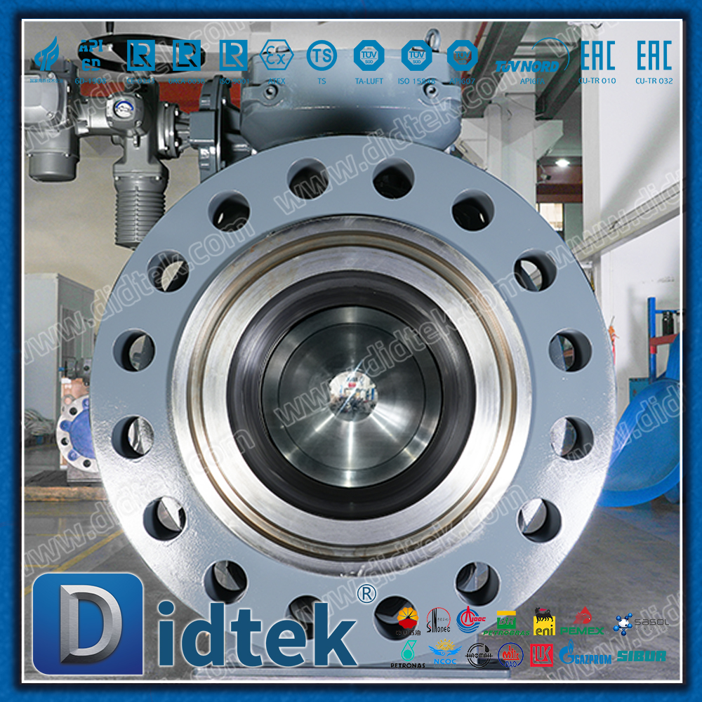 Van bi điện Auma gắn trên Trunnion của ESD Marine Engineering cho khí áp suất cao